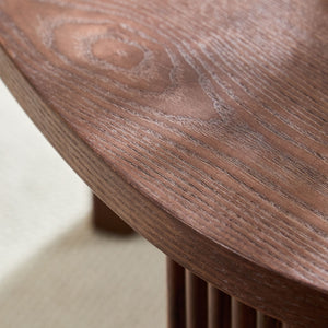 English Elm 2-piece Asymmetrical Nesting Coffee Table Set Sculptural Mdf Organic Shapes Living Room Walnut W2582P402268