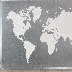 HomeRoots 25" Rustic Wood and Metal World Map Wall Art - Handcrafted Dimensional Sculpture for Unique Decor 483379