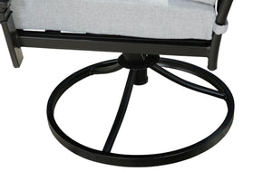 HomeRoots Seven Piece Black Steel Dining Set with 6 Chairs - Modern Outdoor Style for Effortless Entertaining 483454