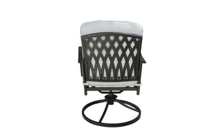HomeRoots Seven Piece Black Steel Dining Set with 6 Chairs - Modern Outdoor Style for Effortless Entertaining 483454