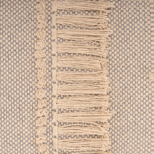 Homeroots 47" Cream And Black Leg Abstract Stripe And Dot Upholstery Bench  Manufactured Wood 483463