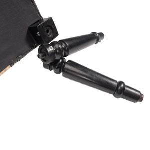 Homeroots 47" Cream And Black Leg Abstract Stripe And Dot Upholstery Bench  Manufactured Wood 483463