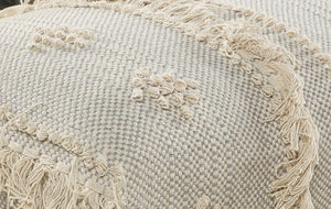 Homeroots 47" Cream And Black Leg Abstract Stripe And Dot Upholstery Bench  Manufactured Wood 483463