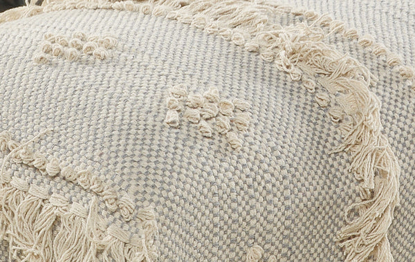 Homeroots 47" Cream And Black Leg Abstract Stripe And Dot Upholstery Bench  Manufactured Wood 483463