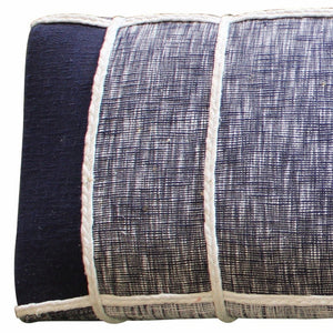 Homeroots 47" Blue And Gray Textural White Leg Upholstered Bench  Manufactured Wood 483469