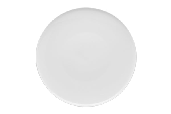 Homeroots White Six Piece Round Coupe Porcelain Service For Six Dinner Plate Set   483483