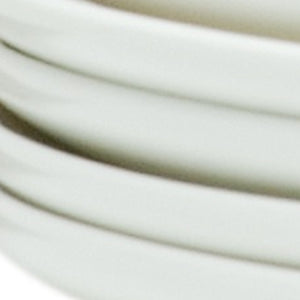Homeroots White Six Piece Porcelain Service For Six Salad Plate Set   483484