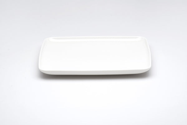 Homeroots White Six Piece Rectangle Porcelain Service For Six Dinner Plate Set   483487