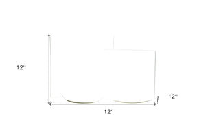 Homeroots White Five Piece Square Bone China Dinnerware Set   483489