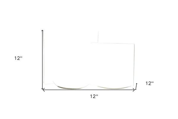 Homeroots White Five Piece Square Bone China Dinnerware Set   483489