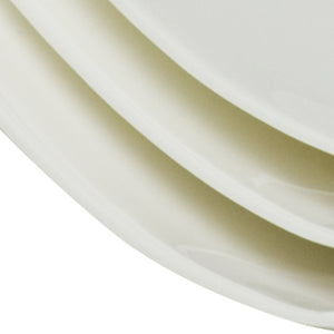 Homeroots White Six Piece Square Bone China Service For Six Dinner Plate Set   483491