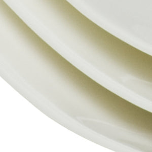 Homeroots White Six Piece Square Bone China Service For Six Dinner Plate Set   483491