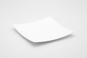 Homeroots 13" White Square Bone China Platter   483493