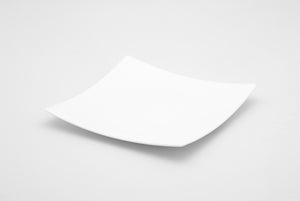 Homeroots 13" White Square Bone China Platter   483493