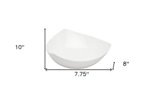 Homeroots White Six Piece Triangle Bone China Service For Six Bowl Set   483494