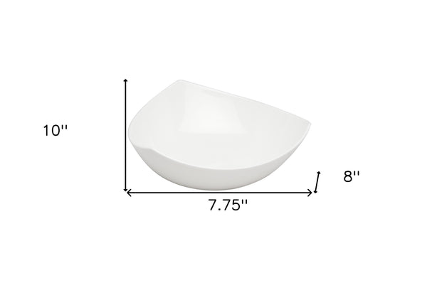 Homeroots White Six Piece Triangle Bone China Service For Six Bowl Set   483494