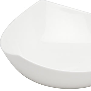 Homeroots White Six Piece Triangle Bone China Service For Six Bowl Set   483495