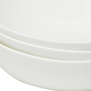 Homeroots White Six Piece Triangle Bone China Service For Six Bowl Set   483495