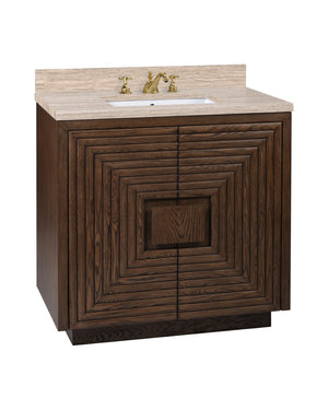Morombe 36" Cocoa Vanity with Rectangular Undermount Sink