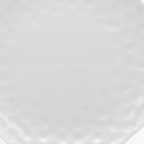 Homeroots White Six Piece Round Pebbled Porcelain Service For Six Salad Plate Set   483508
