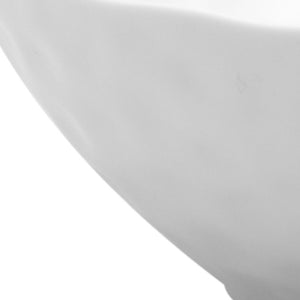 Homeroots White Six Piece Round Pebbled Porcelain Service For Six Bowl Set   483511