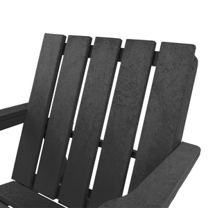 English Elm Shoreline Recycled Hdpe Folding Adirondack Chair Fully Assembled Modern Patio Seating Black B2745P409678