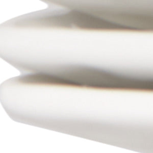 Homeroots White Six Piece Rectangle Pebbled Porcelain Service For Six Dinner Plate Set   483520