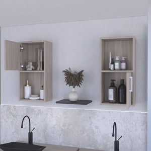 English Elm Dixie Wall Mounted Medicine Cabinet Set of Two with Open Shelf Bathroom Storage B128P460148