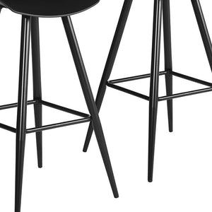 Homeroots Set Of Two 28" Steel Low Back Counter Height Bar Chairs   483714