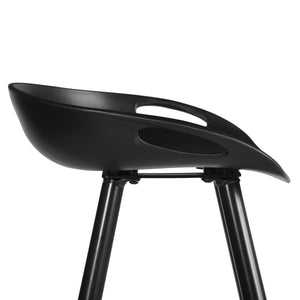 Homeroots Set Of Two 28" Steel Low Back Counter Height Bar Chairs   483714