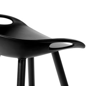 Homeroots Set Of Two 24" Black Steel Backless Counter Height Bar Chairs   483717