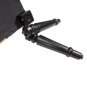 Homeroots 47" Tan And Black Black Leg Checkered Upholstered Bench  Manufactured Wood 483753