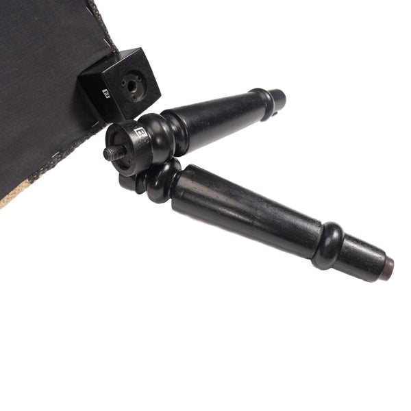 Homeroots 47" Tan And Black Black Leg Checkered Upholstered Bench  Manufactured Wood 483753