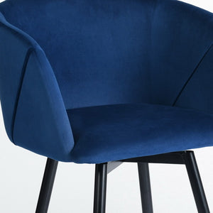 Homeroots Set Of Two 28" Rose And Black Velvet And Steel Low Back Bar Height Bar Chairs   483778