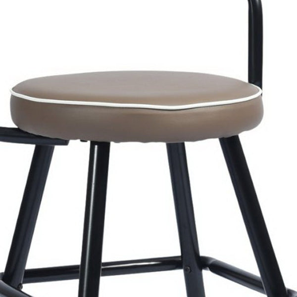 Homeroots Set Of Two 32" Black Steel Backless Counter Height Bar Chairs - Chic & Comfortable Seating Solution   483782