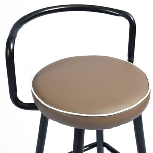 Homeroots Set Of Two 32" Black Steel Backless Counter Height Bar Chairs - Chic & Comfortable Seating Solution   483782