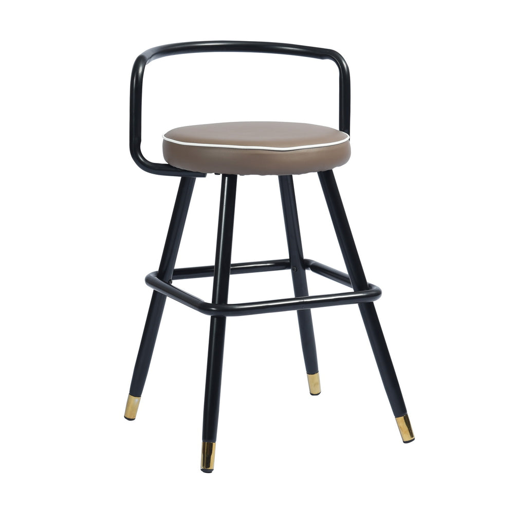 Homeroots Set Of Two 32" Black Steel Backless Counter Height Bar Chairs - Chic & Comfortable Seating Solution   483782