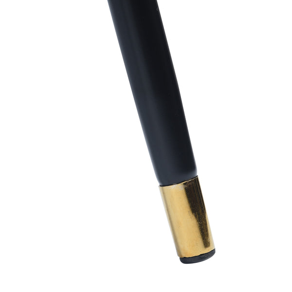 Homeroots Set Of Two 32" Black Steel Backless Counter Height Bar Chairs - Chic & Comfortable Seating Solution   483782