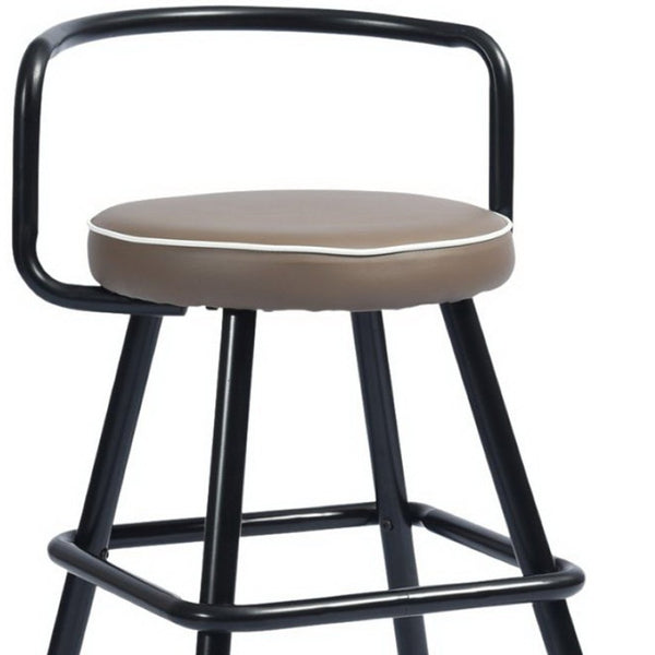 Homeroots Set Of Two 32" Black Steel Backless Counter Height Bar Chairs - Chic & Comfortable Seating Solution   483782