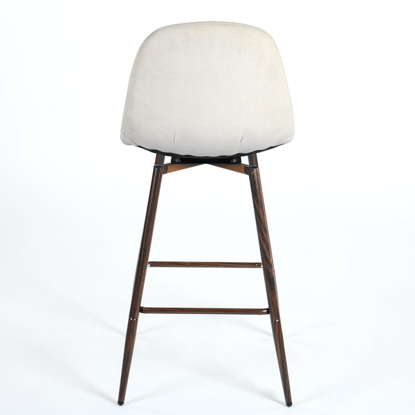 Homeroots Set Of Two 26" Yellow And Black Steel Low Back Counter Height Bar Chairs   483788