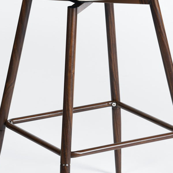 Homeroots Set Of Two 26" Yellow And Black Steel Low Back Counter Height Bar Chairs   483788