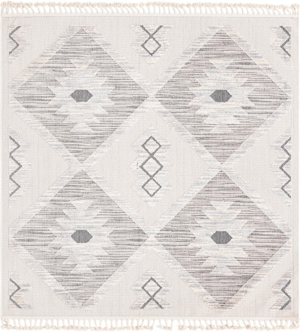 Unique Loom Arlo Kai Machine Made Tribal Rug Sandy Beige, Gray/Beige 7' 10" x 7' 10"