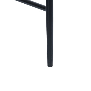 Homeroots Set Of Two 24" Cream And Black Faux Leather And Steel Low Back Counter Height Bar Chairs   483803