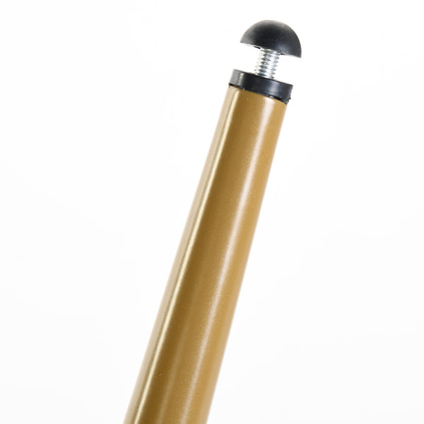 Homeroots Set Of Two 29" Mauve And Gold Steel Bar Height Bar Chairs   483817