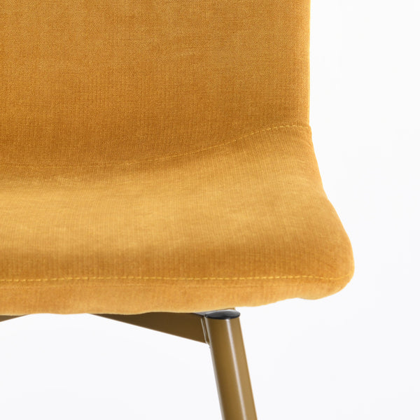 Homeroots Set Of Two 29" Mauve And Gold Steel Bar Height Bar Chairs   483817