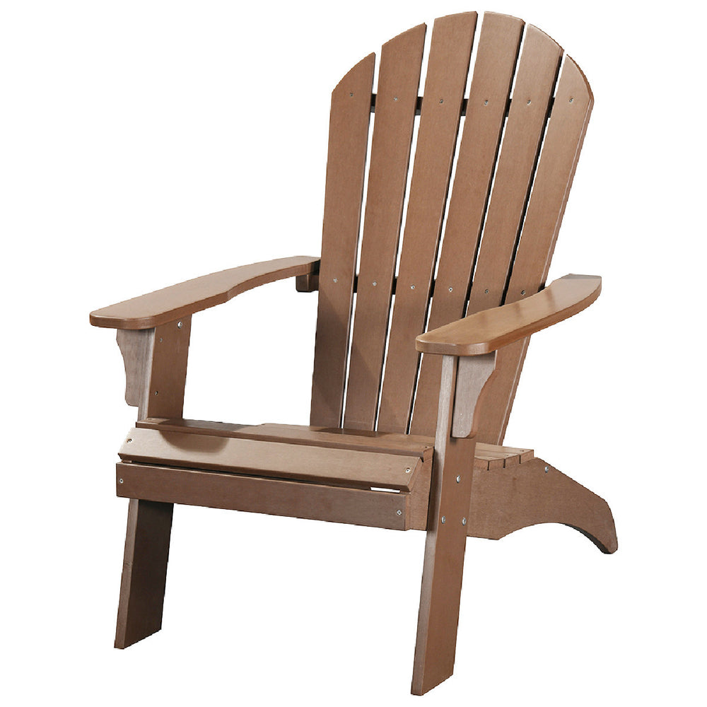 Homeroots 30" Brown Heavy Duty Plastic Adirondack Chair - Stylish Comfort For Your Outdoor Relaxation Space  Plastic 483868