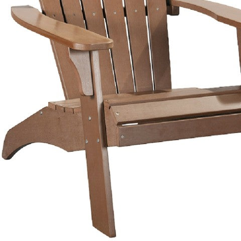 Homeroots 30" Brown Heavy Duty Plastic Adirondack Chair - Stylish Comfort For Your Outdoor Relaxation Space  Plastic 483868