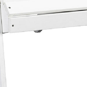 Homeroots 30" Chic White Heavy Duty Plastic Adirondack Chair For Stylish Outdoor Relaxation And Comfort  Plastic 483871