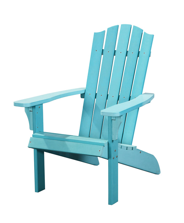 Homeroots 27" Turquoise Heavy Duty Plastic Adirondack Chair – Chic Outdoor Seating For Stylish Relaxation!  Plastic 483873