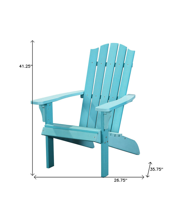 Homeroots 27" Turquoise Heavy Duty Plastic Adirondack Chair – Chic Outdoor Seating For Stylish Relaxation!  Plastic 483873